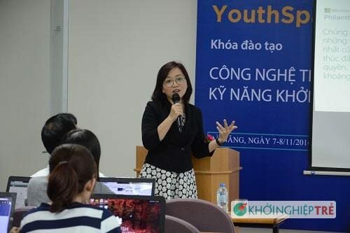 Bà Lê Thị Hồng Nhi, Trưởng phòng Quan hệ cộng đồng, Microsoft Việt Nam chia sẻ về những thông tin của Dự án.